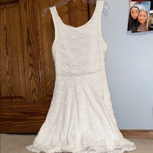 Open Back White Dress